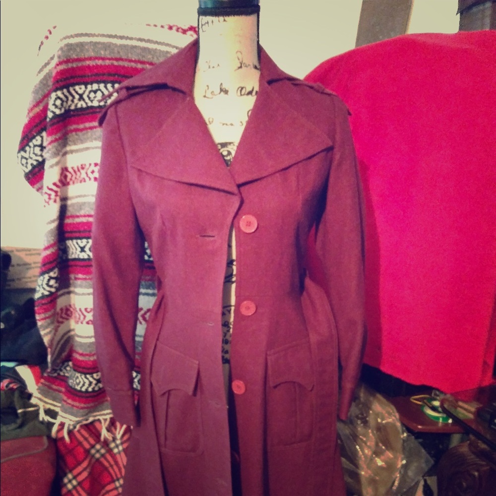 Custom made long pea coat